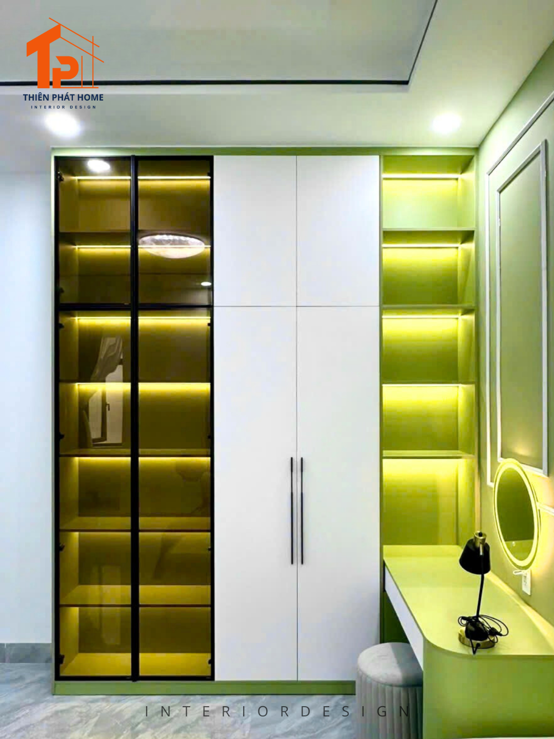 Tủ áo quần cánh kính TK02