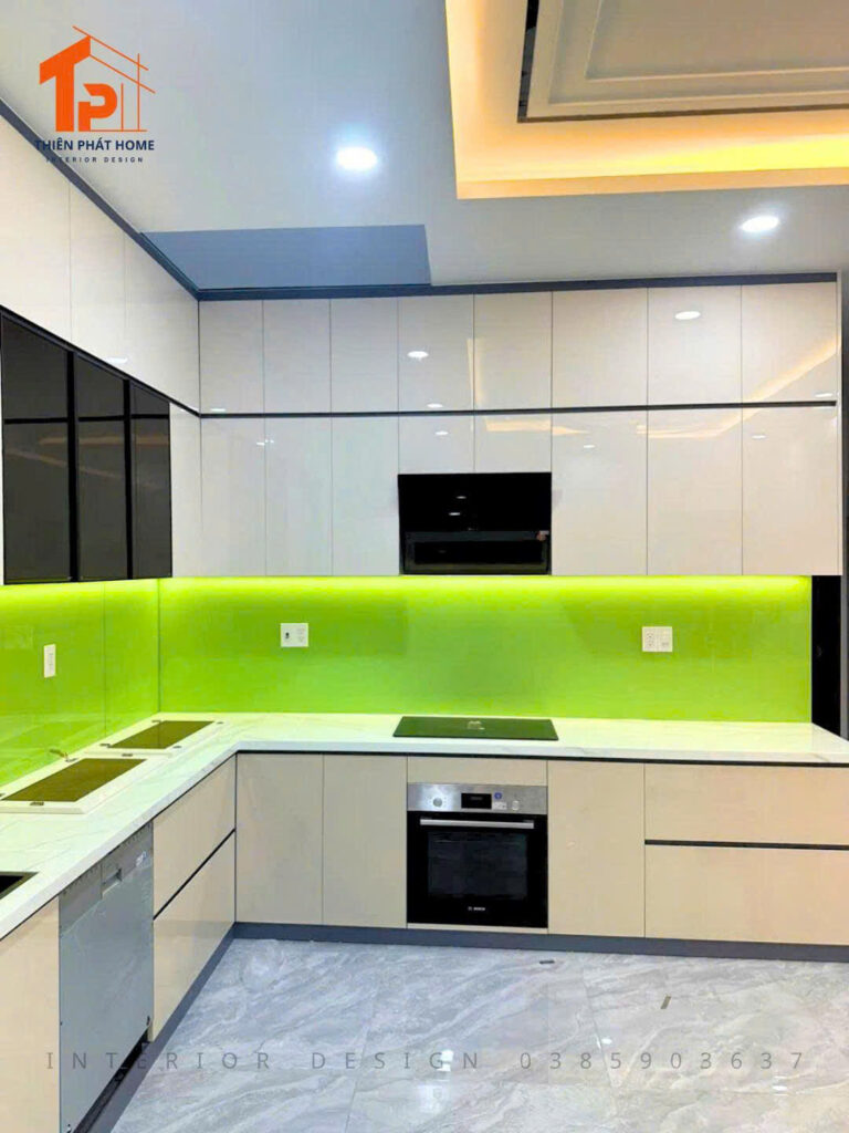TỦ BẾP NHỰA CÁNH ACRYLIC