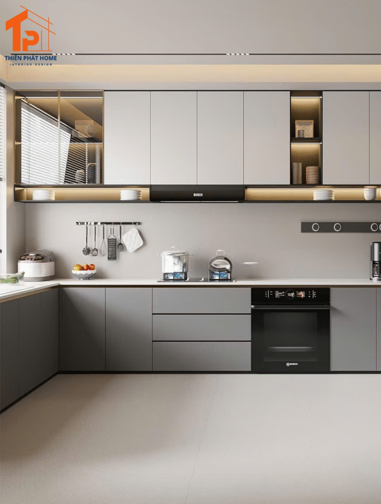 TỦ BẾP NHỰA PIMA PHỦ MELAMINE PM06