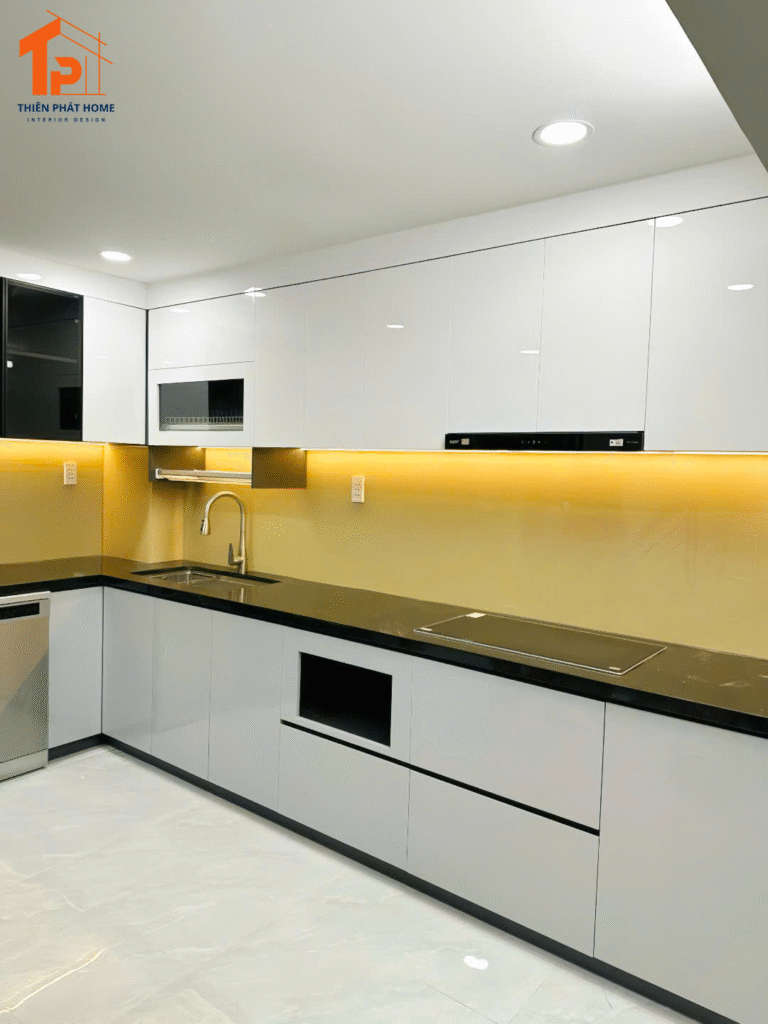tủ bếp nhựa Pima cánh Acrylic AC006