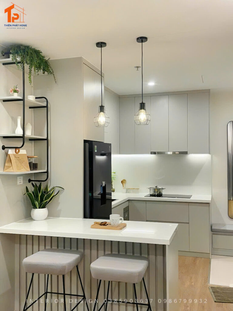TỦ BẾP GỖ MDF PHỦ MELAMINE MD021