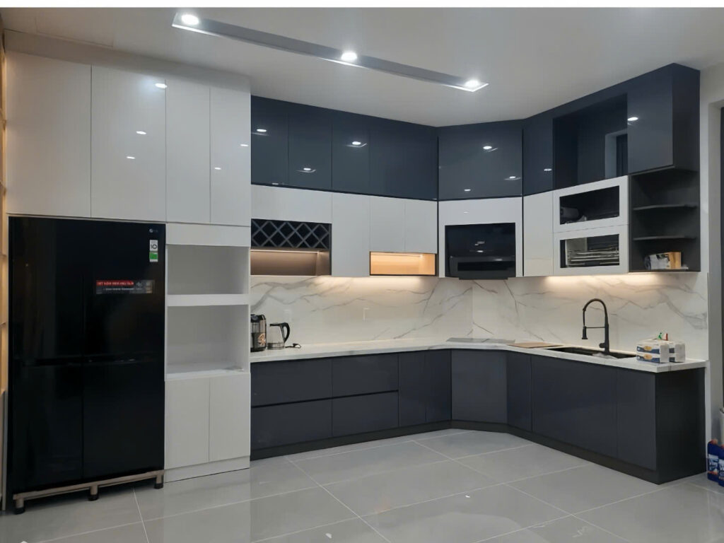 TỦ BẾP NHỰA PVC CÁNH ACRYLIC PM020